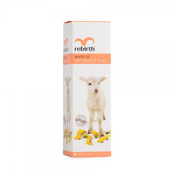 Rebirth Lanolin Oil with Vitamin E & EPO (RB13) 125mL - Image 2