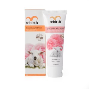 Rebirth Placenta Wild Rose Hand Cream with Vitamins A,C,E (RB18)