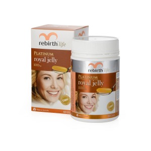 Rebirth Life Platinum Royal Jelly 1,000 mg - 60 capsules (RL04)